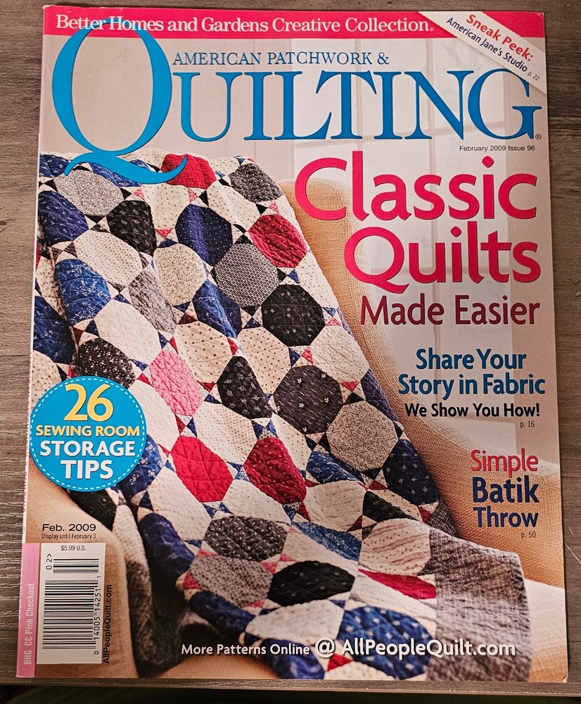Better Homes & Garden; American Patchwork & Quilting Feb 2009