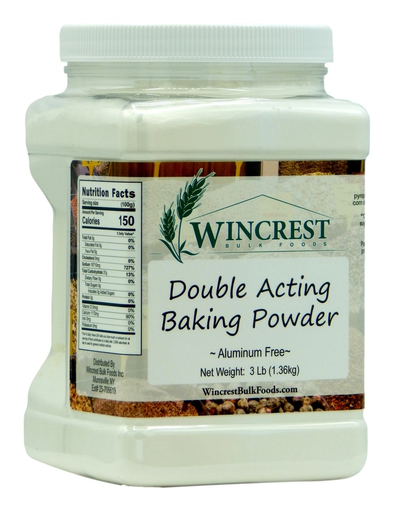 Aluminum Free Double Acting Baking Powder 3 Lb Tub with Free Shipping-image