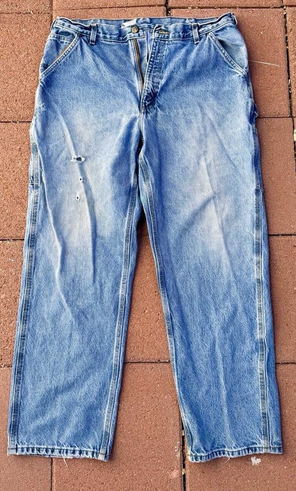 Vintage 90s Distressed Baggy Carhartt Carpenter Jeans - Men's Size 38x32