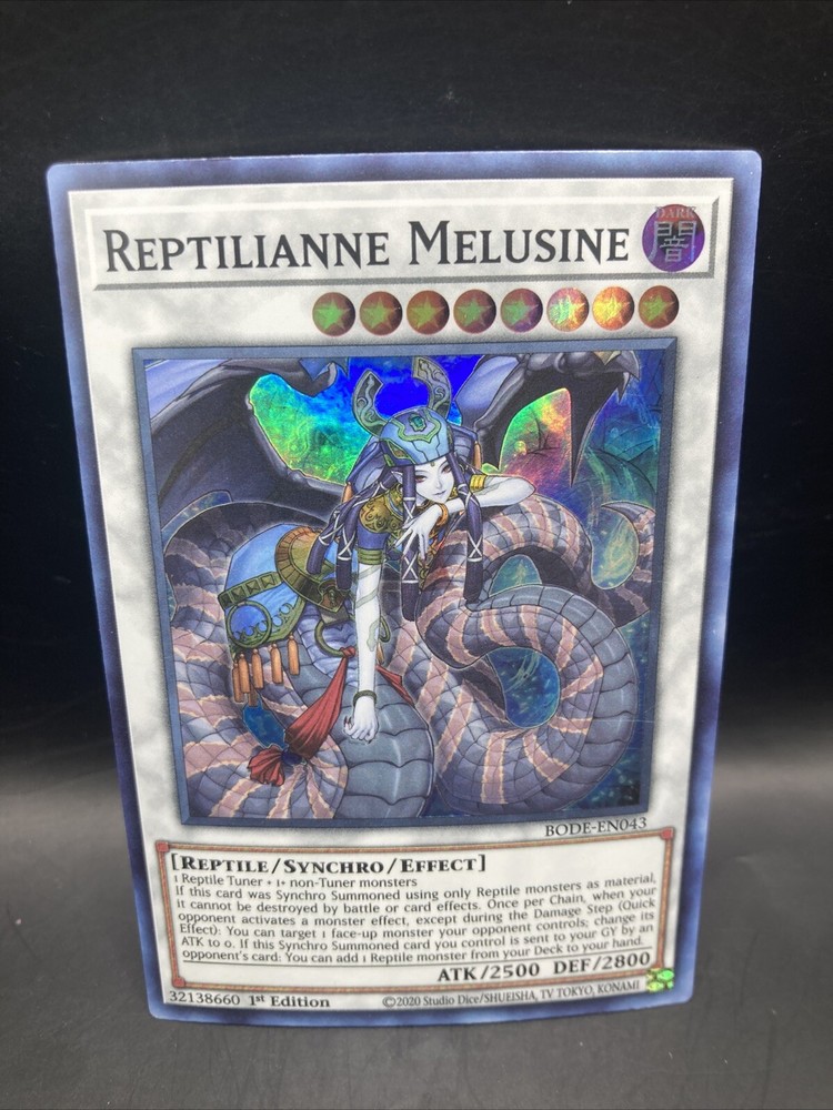 Reptilianne Melusine BODE-EN043 Super Rare 1st Edition NM Yugioh Burst of Destiny