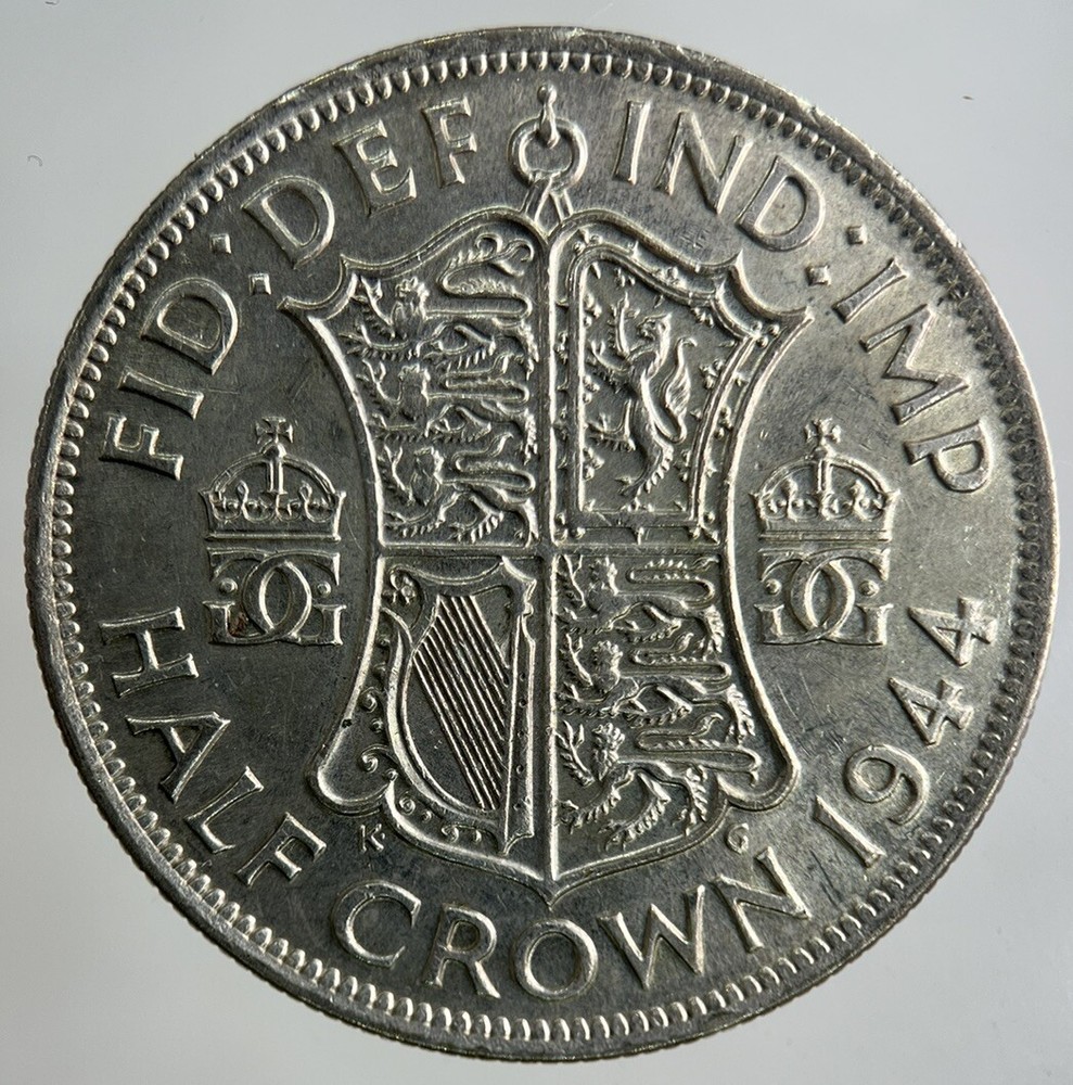 1944 George VI Silver Half-Crown Coin | Fine Collectible Condition