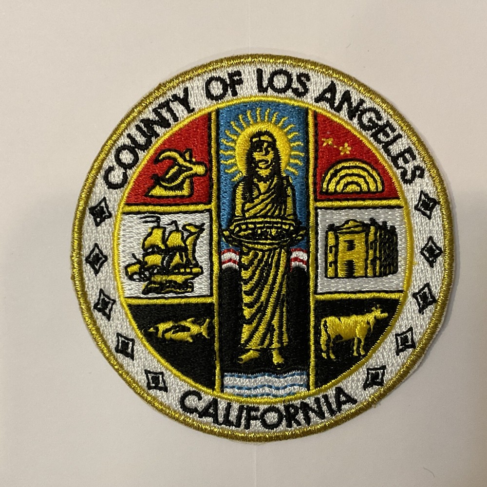 LA LOS ANGELES COUNTY EMBROIDERED  Iron on patch  3
