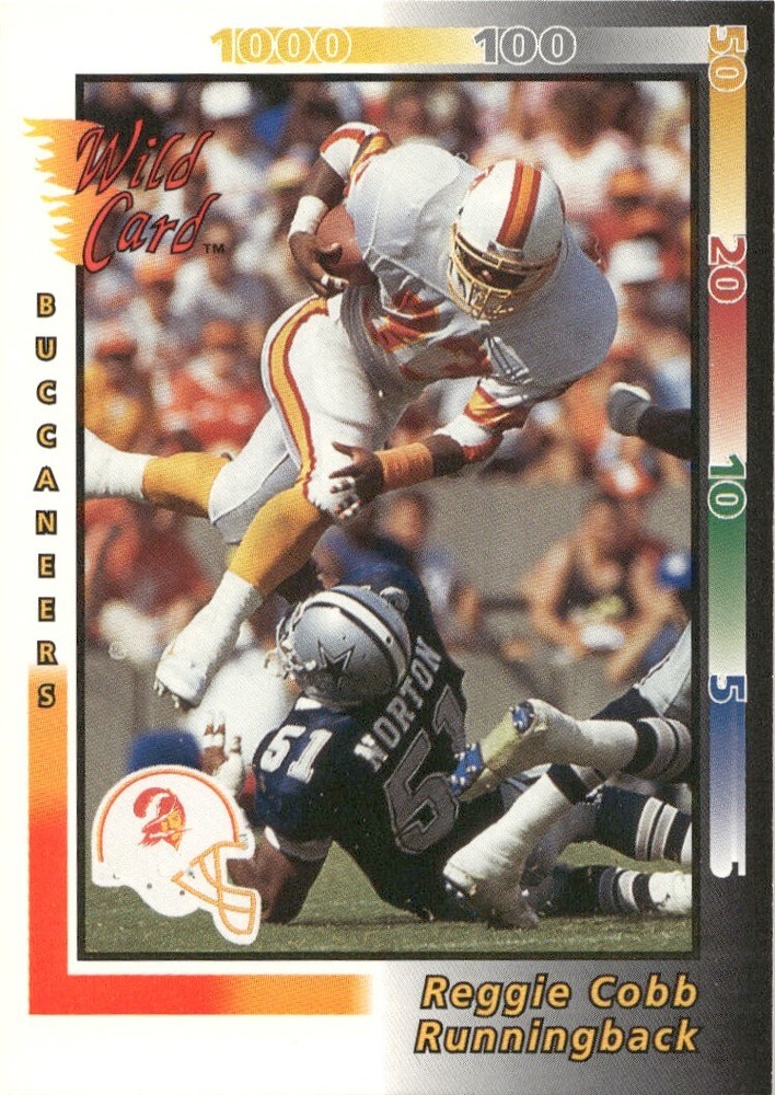 1992 Tampa Bay Buccaneers Wild Card Reggie Cobb #46 Football Card