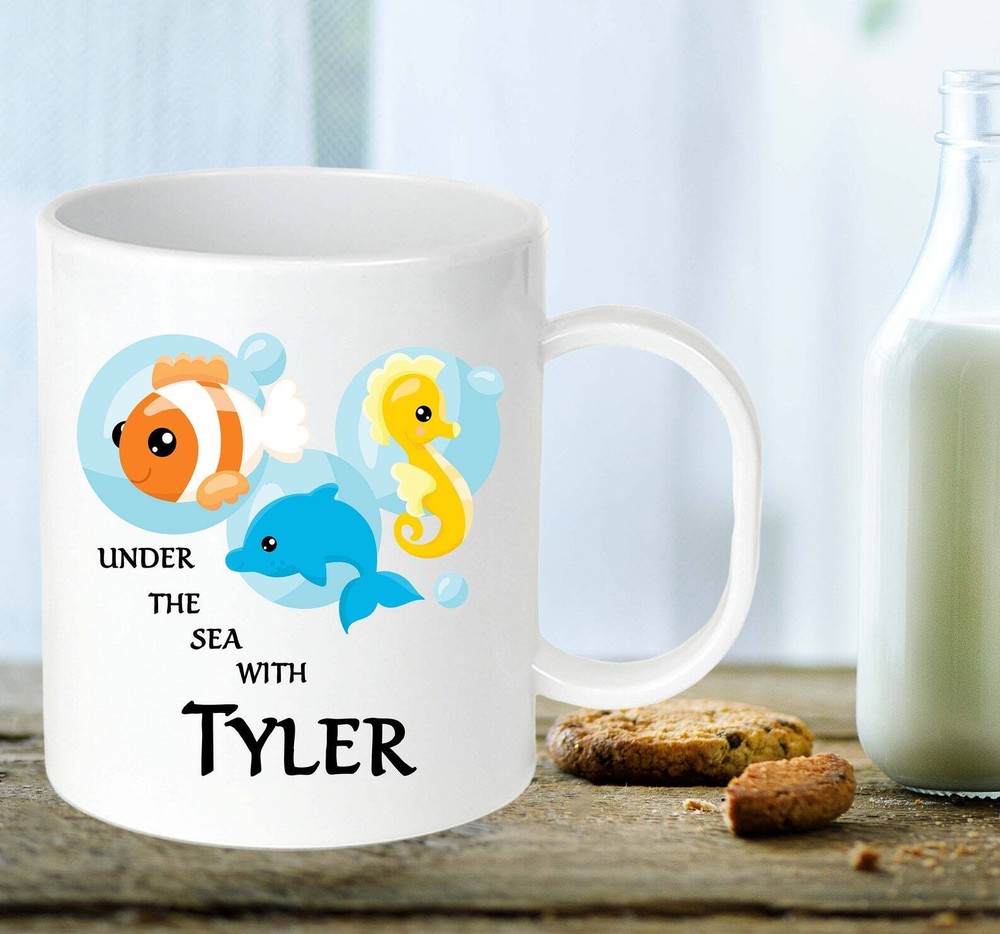 Personalized Fish Mug Kids Under The Sea Mug Childs Fish Cup Custom Kids Mug Bpa