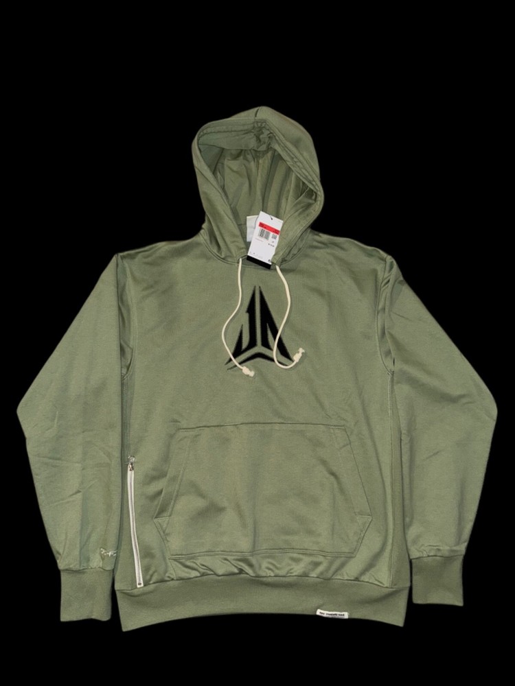 Nike Ja Morant Standard Issue Hoodie Mens L-Tall Dri-Fit FN2987-410 Olive NWT