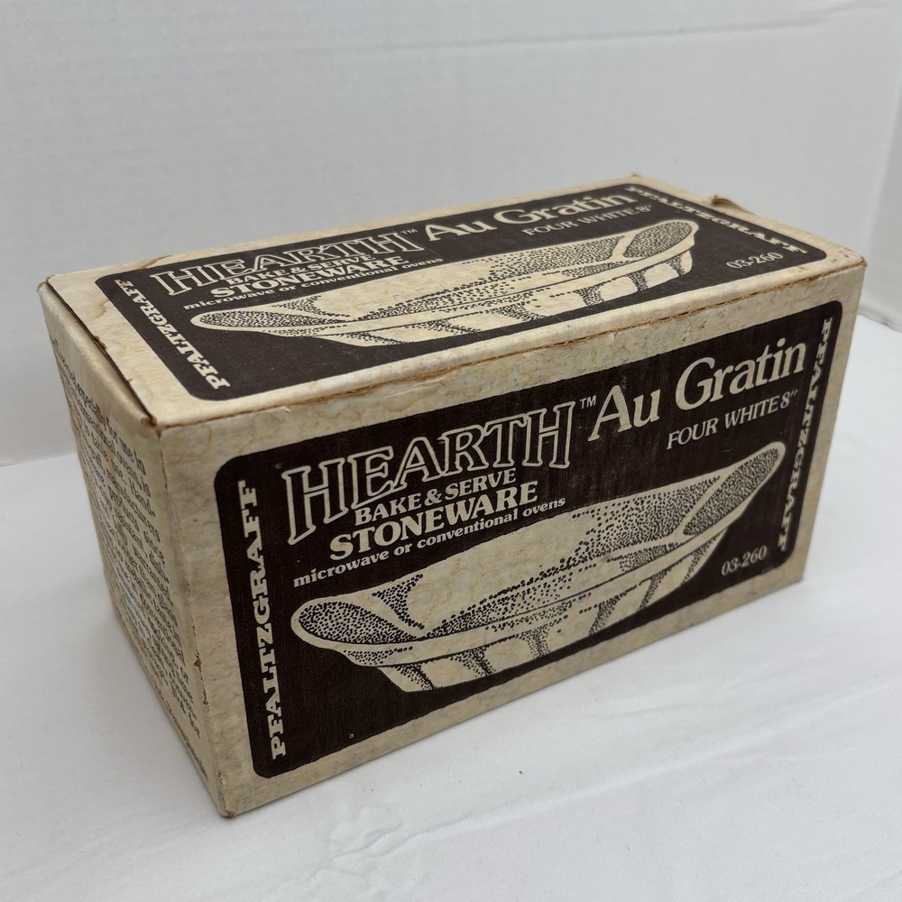 Pfaltzgraff Hearth 4-Piece 8-Inch Au Gratin Set White Vintage New in Box