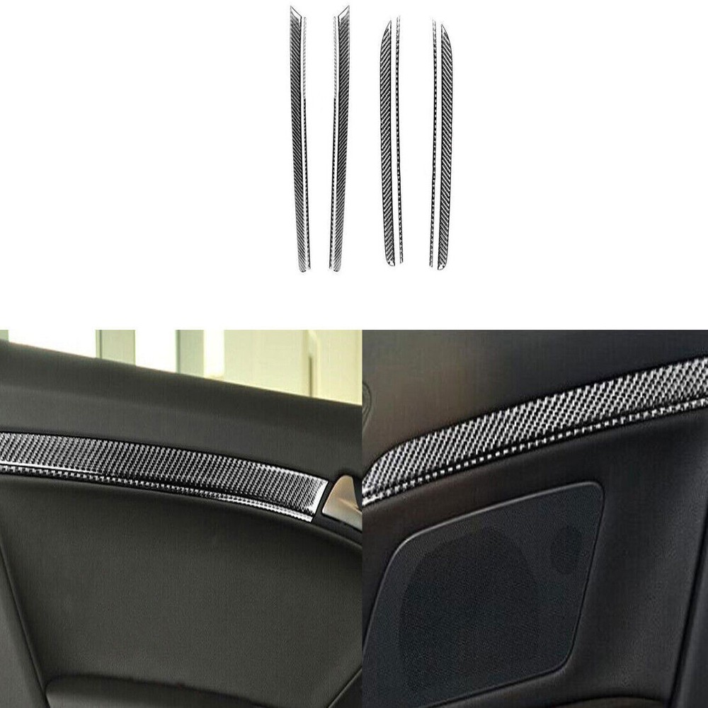 8×Carbon Fiber Interior Door Panel Moulding Trim For Audi A5 Hard Top 2008-2016