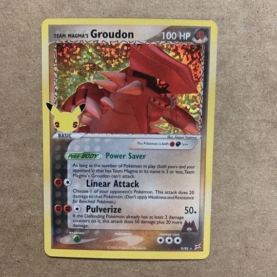 Team Magma Groudon 9/95 Holo - Celebrations Classic Collection Card