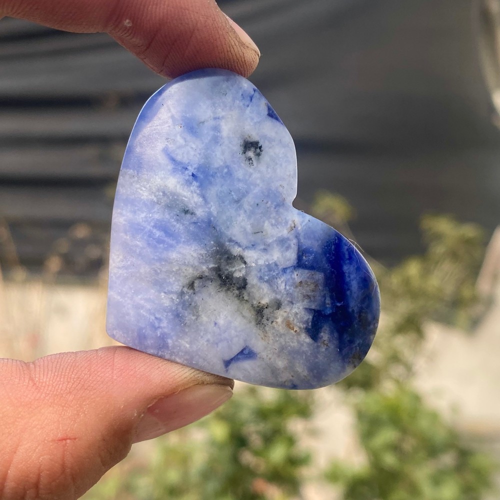 35G blue patterned stone love