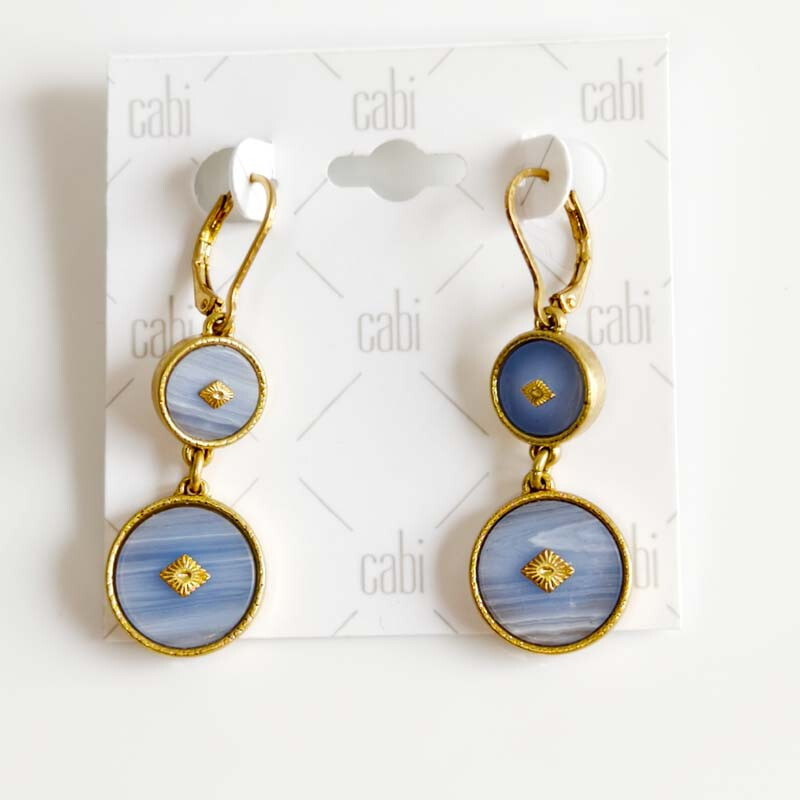 50mm Cabi Stone Vintage Drop Earrings for Women Holiday Party Jewelry Gift