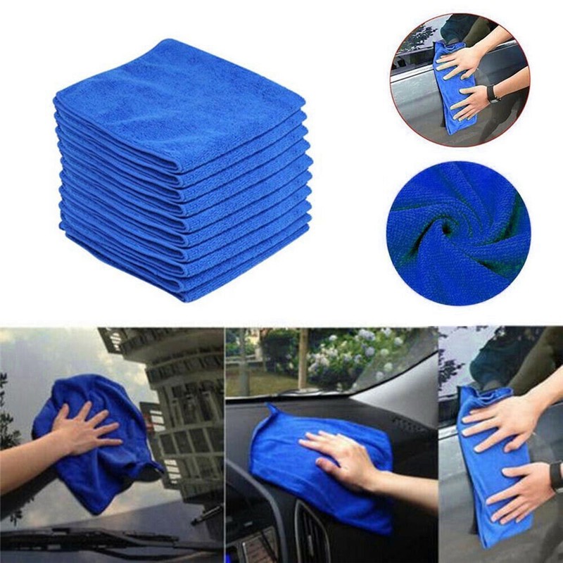 Car Wash Cloth Blue Microfibre Super Absorbent Polishing Cleaning Duster Towels
