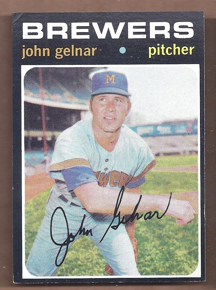 1971 Topps SEMI-HIGH #604 JOHN GELNAR EX CONDITION