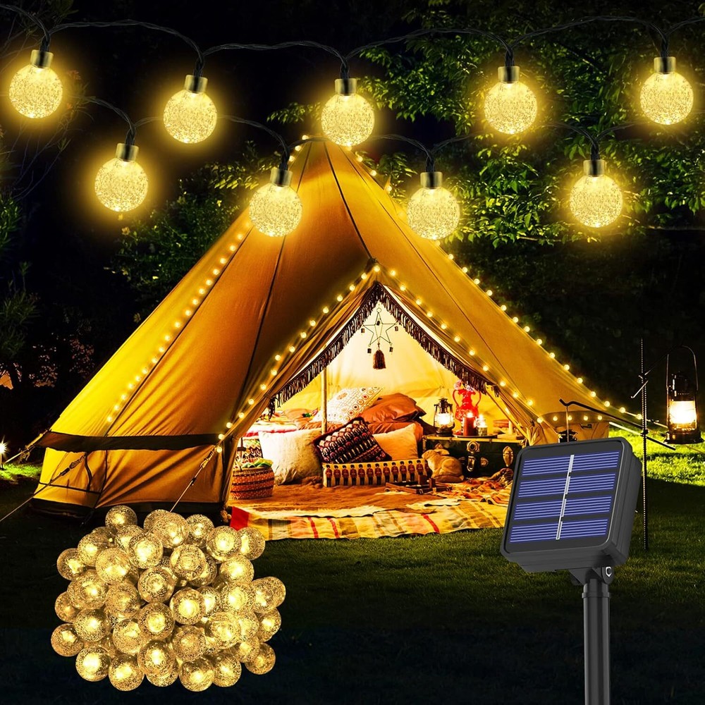 50LED 7M Ball Solar Light Party Fairy Outdoor Retro Ball String Lights Garden