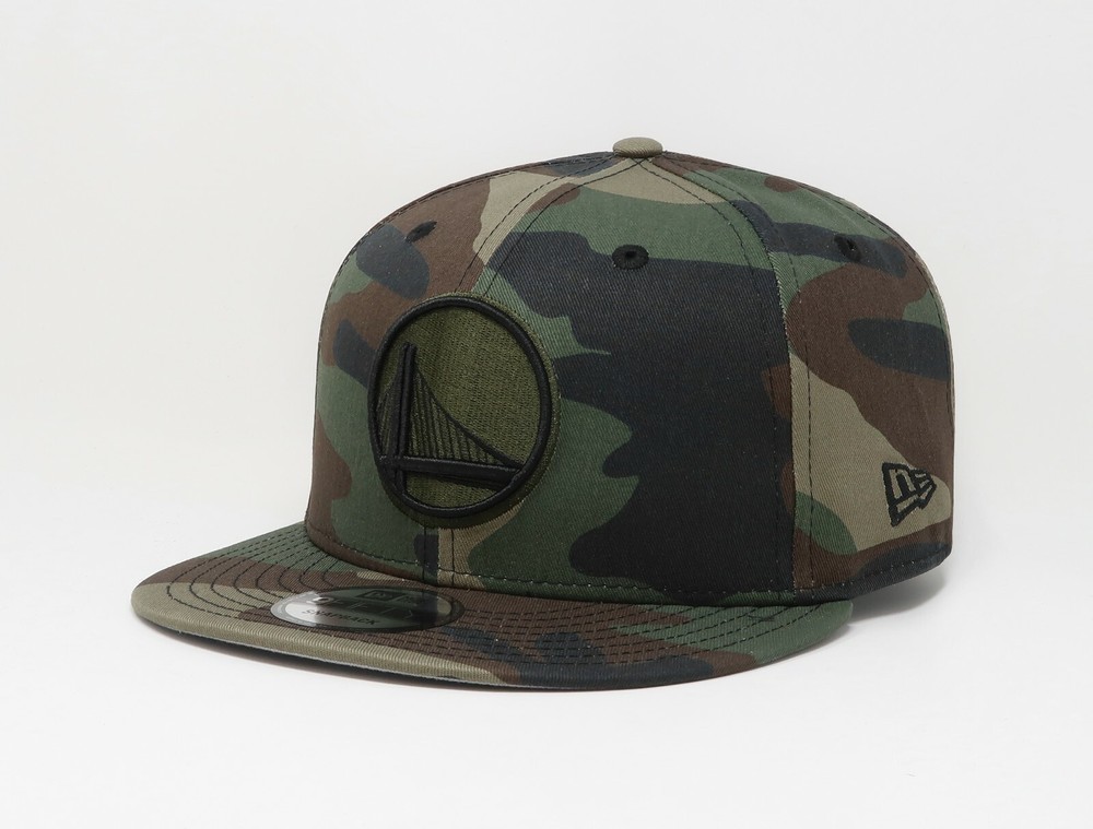 New Era 9FIFTY Golden State Warriors Army Green Camouflage Women Men Hat Cap