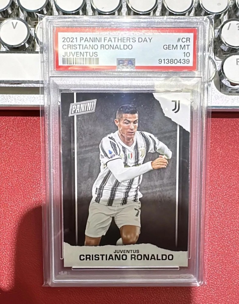2021 Panini Fathers Day Juventus CR7 Cristiano Ronaldo PSA 10 Gem Mint Card