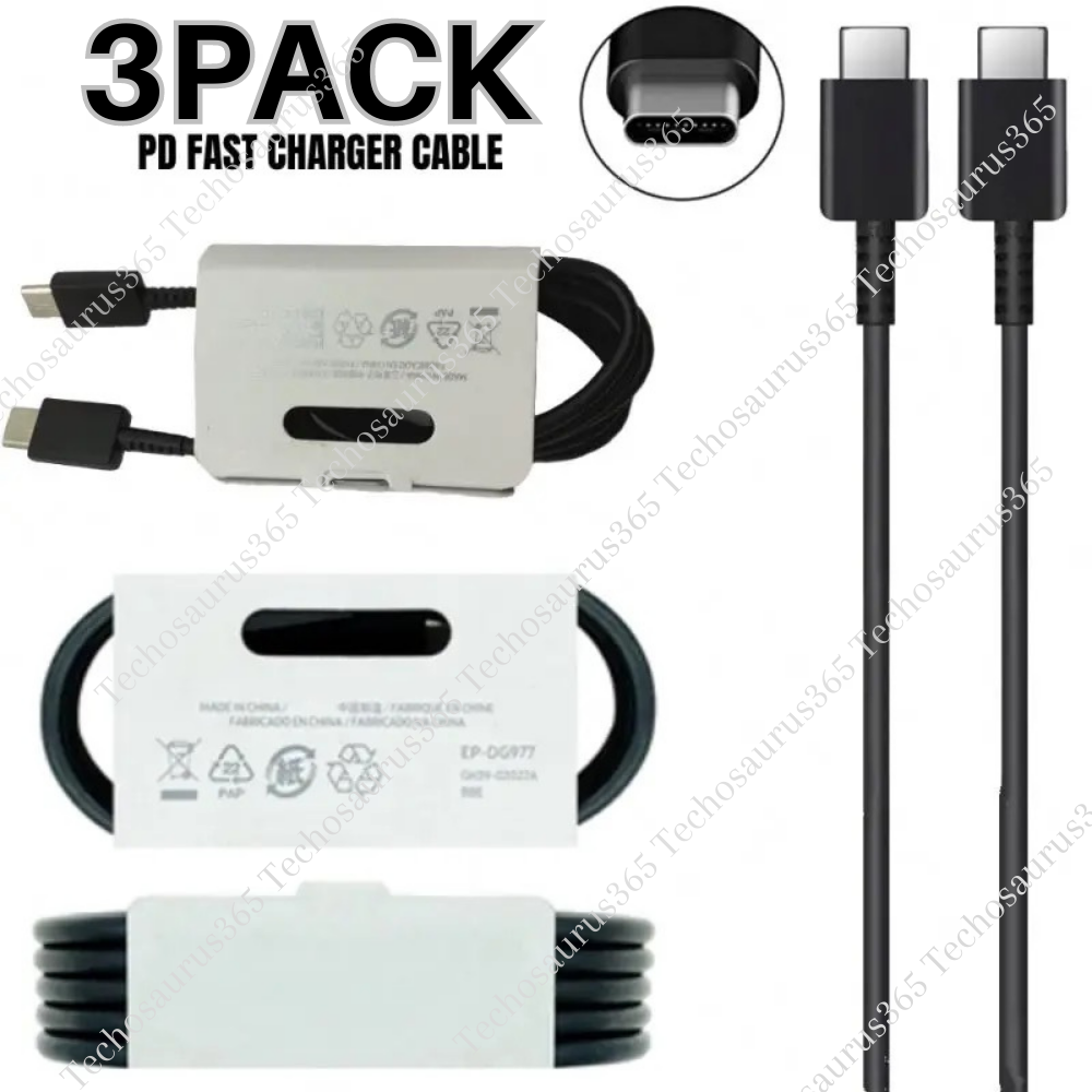 3 Pack USB-C to USB-C Fast Charging Cable PD Compatible with Samsung