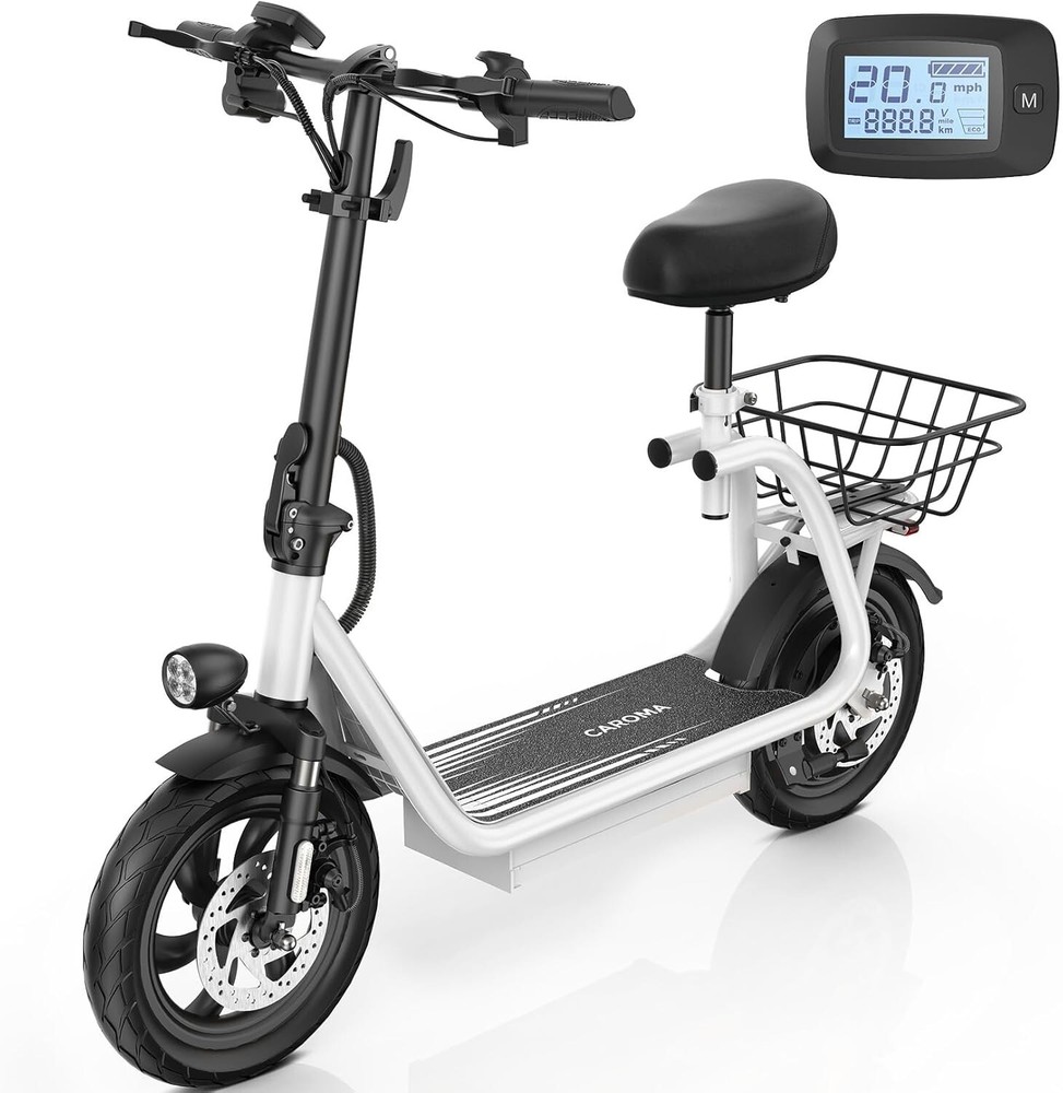750W Adult Sports E-Scooter with Seat - Commuter Electric Moped