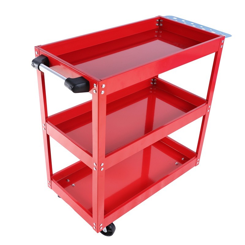 3-Tier Rolling Tool Cart with Lockable Wheels 450LB Capacity Storage