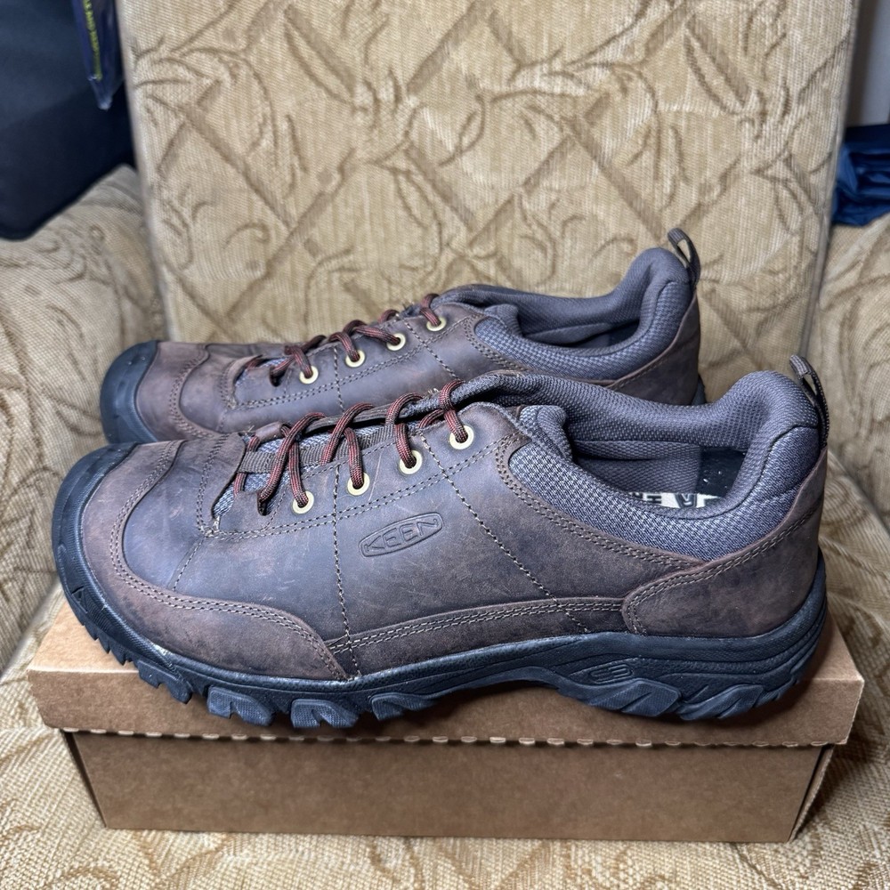 Keen Targhee III Low Top Oxford Hiking Shoes Brown Leather Mens Size 13 Excellent Condition  