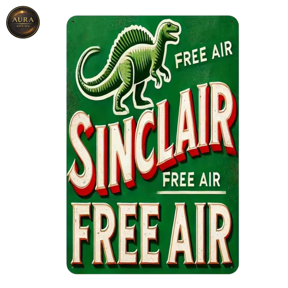 Sinclair Free Air Metal Decorative Plaque - Vintage Wall Art Poster