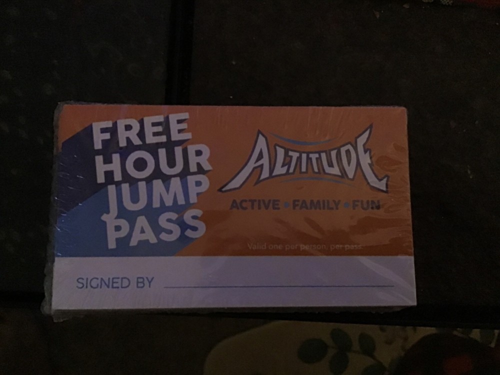 gift card. Altitude trampoline park jump pass . Trampoline park-image