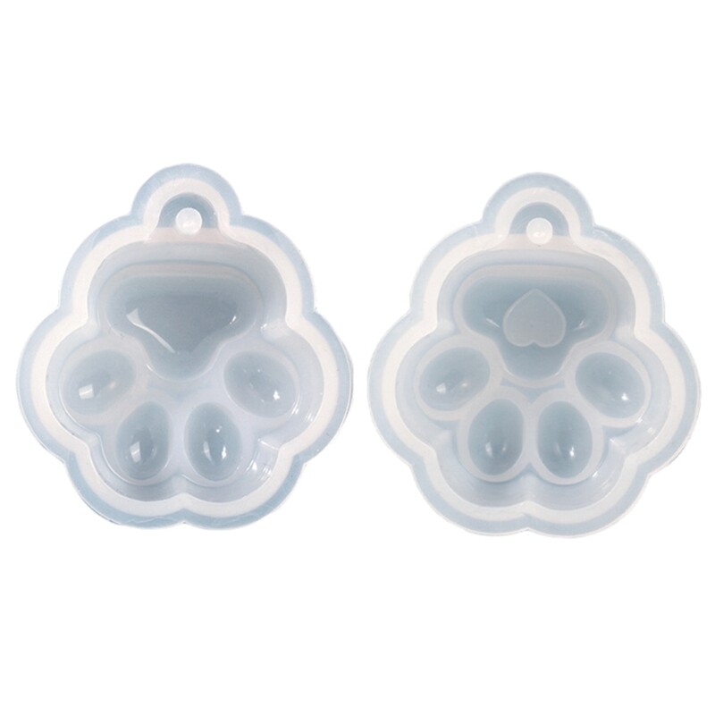 Jewelry Casting Molds,Silicone Pendant Resin Molds Cats Paw Silicone Resin Mold