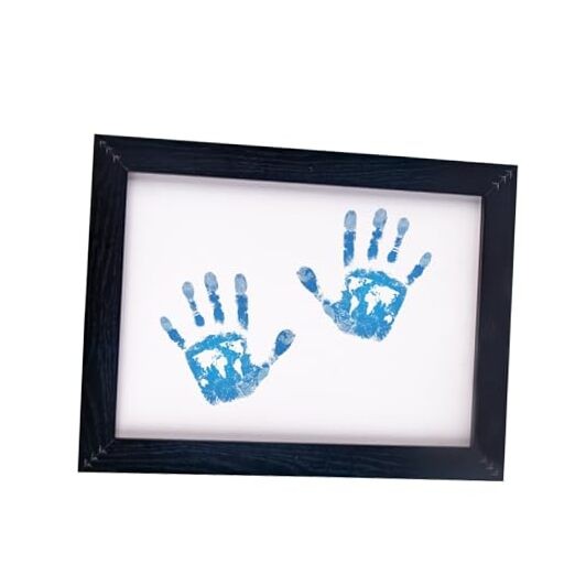 Custom Handprint Wooden Frame 12x16 Unique Father's Day Gift in Black