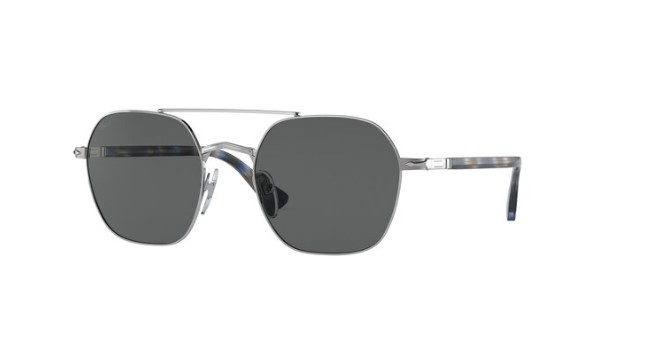 Persol PO2483S Square Silver Dark Grey 52mm Men Sunglasses