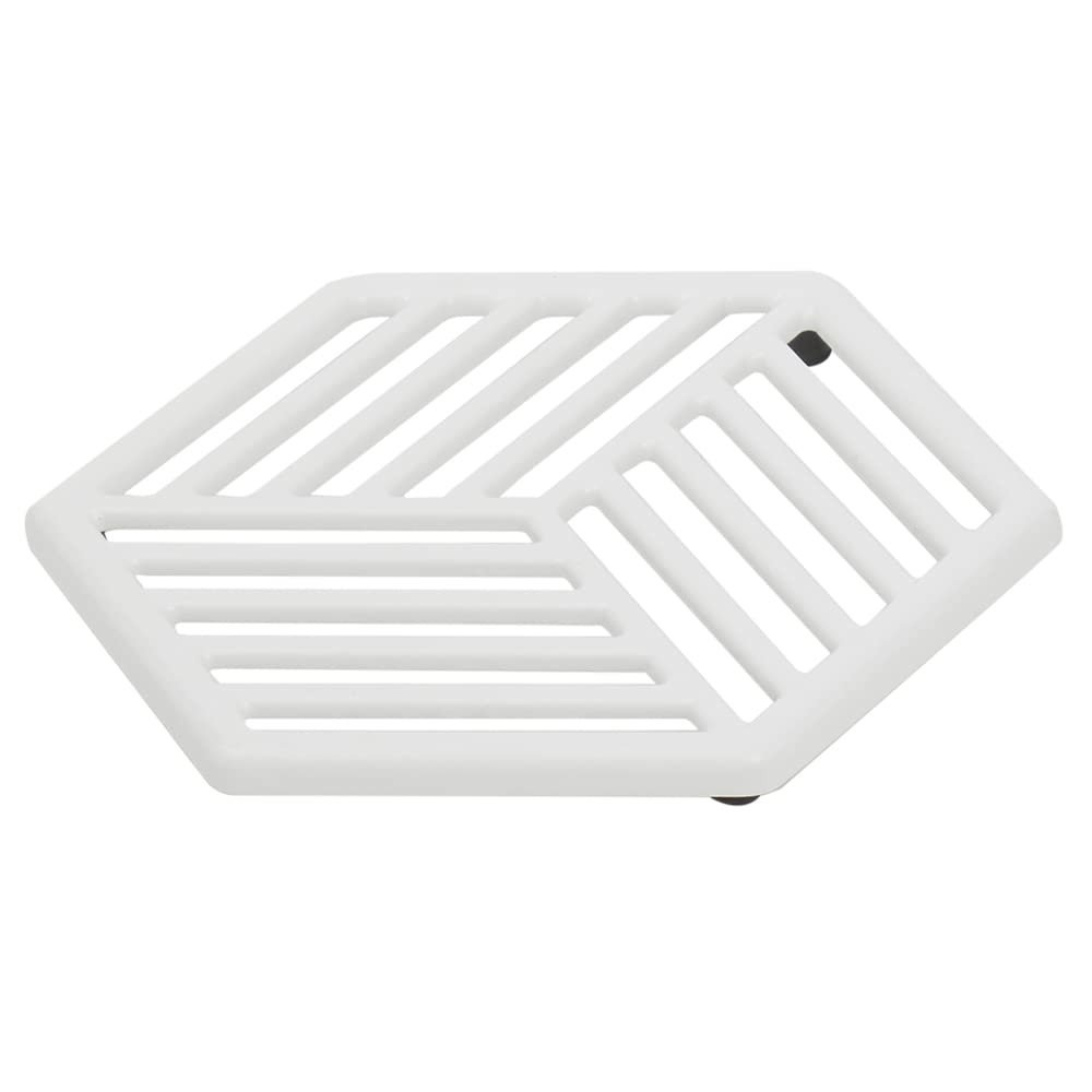 Home Basics Lines Cast Iron Trivet | Protects Kitchen Countertops | Enamel...