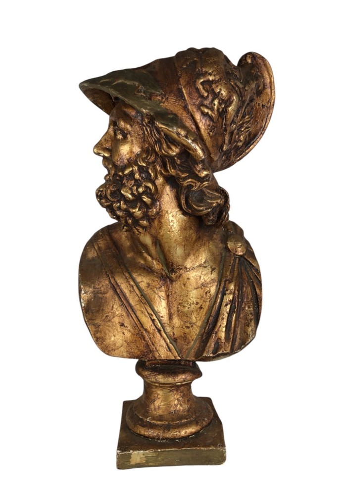 Greek Hero Ajax Menelaus Statue Bronzed Plaster 20