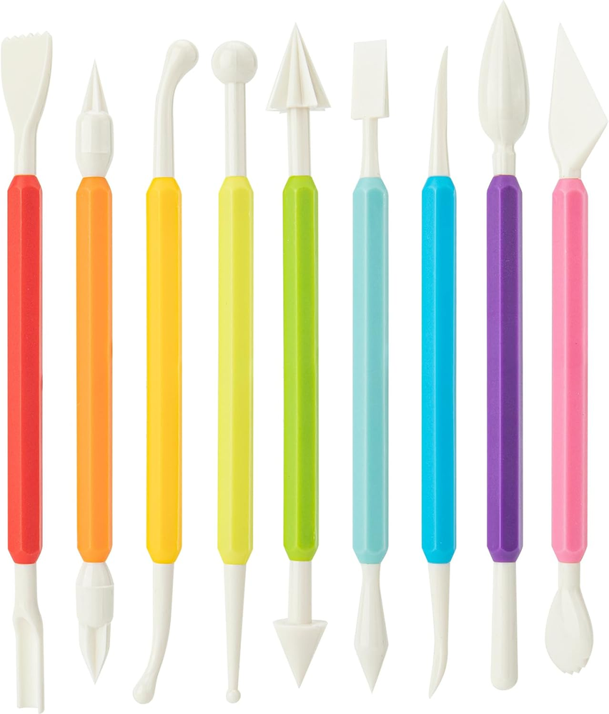 9 PCS Clay Tools for Kids Adult Plastic Air Dry Clay Tools Kit Double-Head Clay