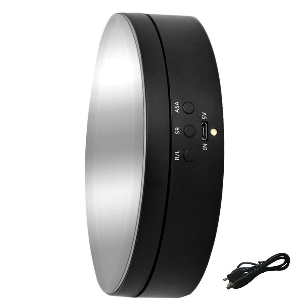 Black 360° Rotating Electric Jewelry Display Stand for Photography NZ