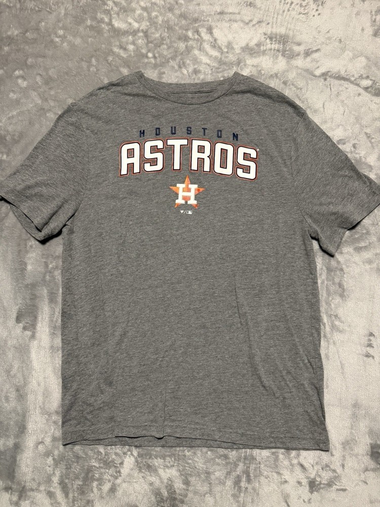 HOUSTON ASTROS BASEBALL XL SHIRT TEE MLB RARE GRAY TSHIRT MAJESTIC