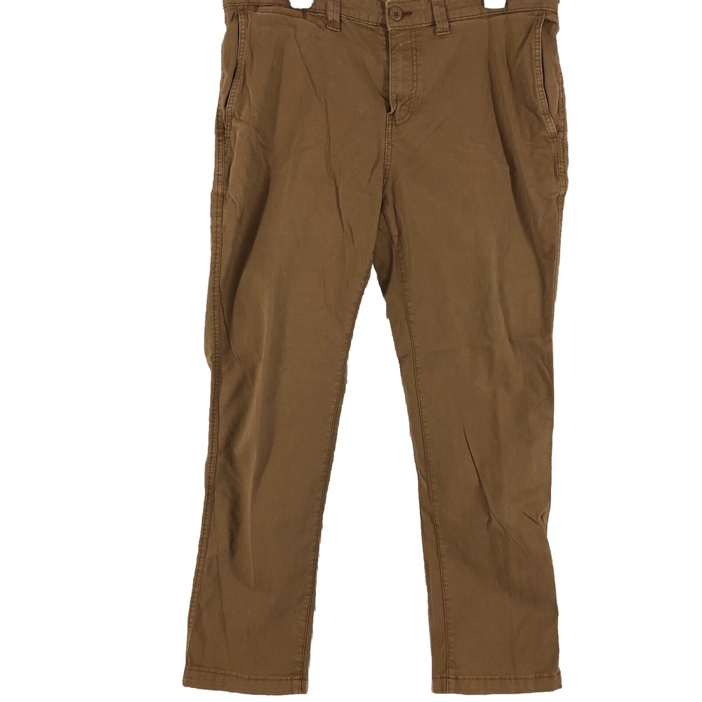 Faded glory chino pants men’s 36 x 30 Brown Straight regular fit stretch comfort