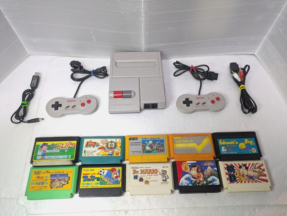 New Famicom Console AV NES HVC-101  Super mario bros Dr. Mario Japan