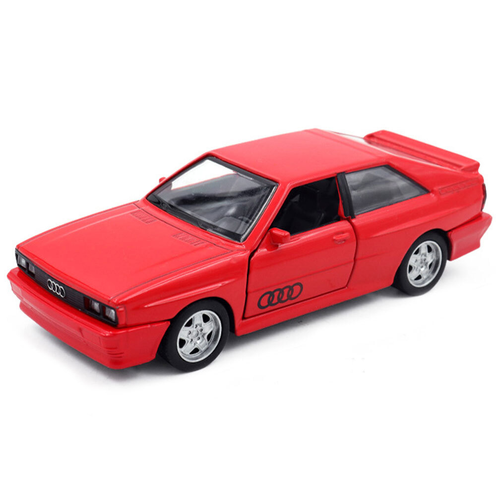 1/36 1980 Audi Quattro Model Car Diecast Toy Vehicle Pull Back Metal Alloy Red