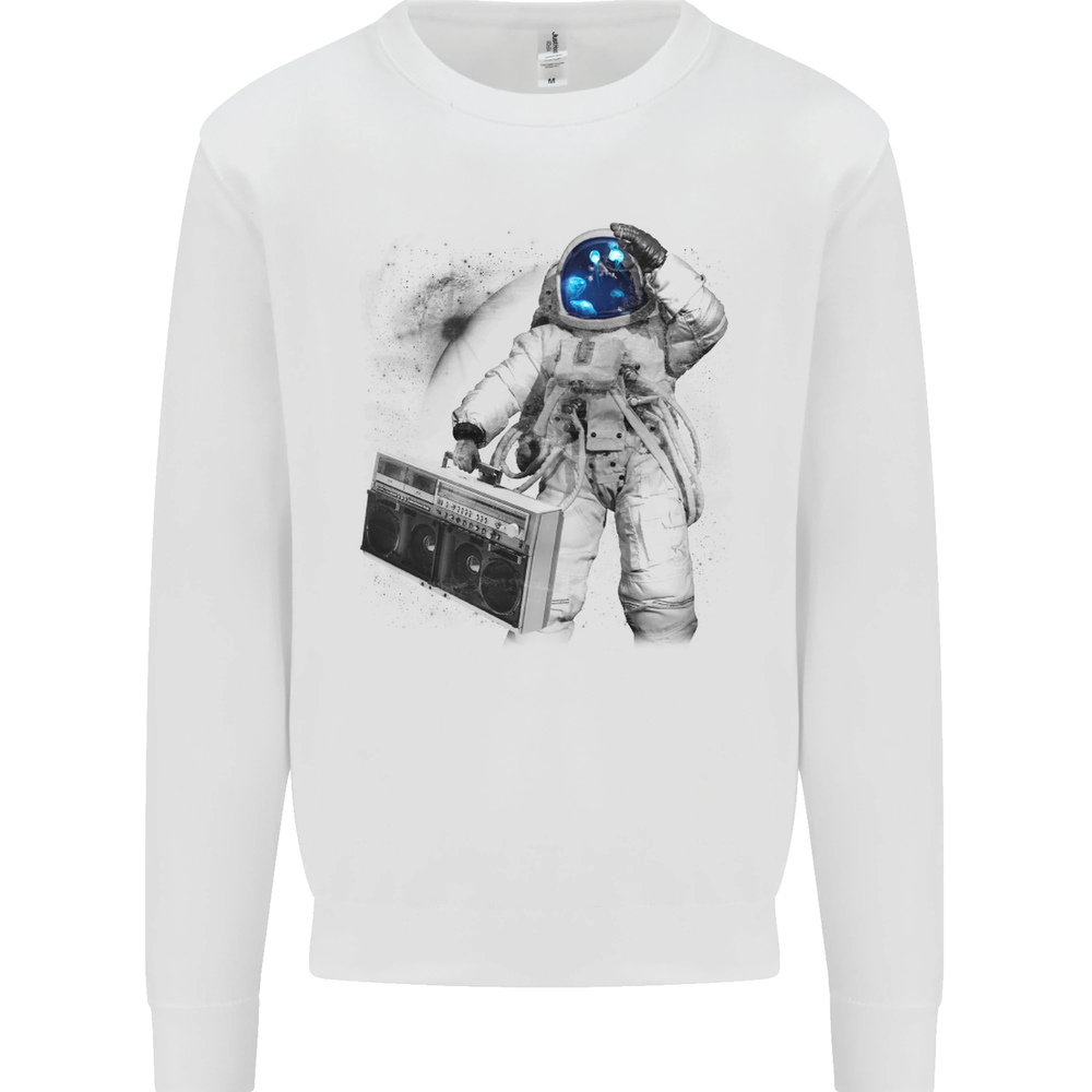Space Ghetto Blaster Astronaut Music Mens Sweatshirt Jumper