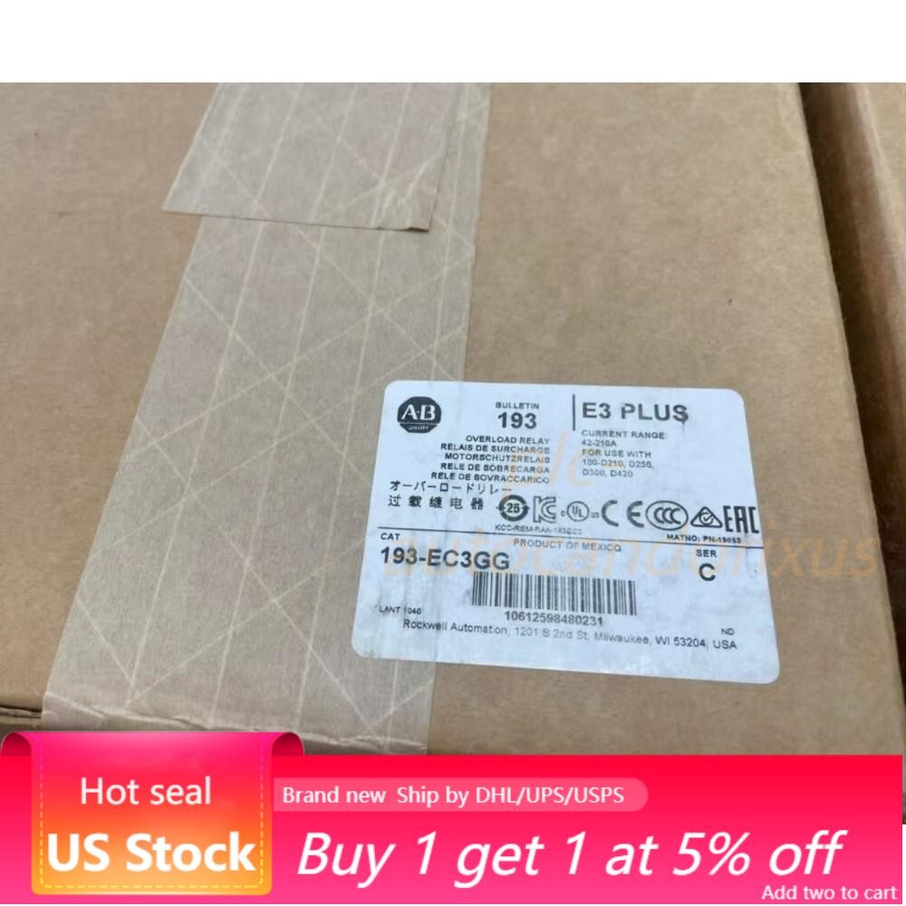 193-EC3GG E3 Plus 42-210A Overload Relay NEW IN BOX US Free Tax