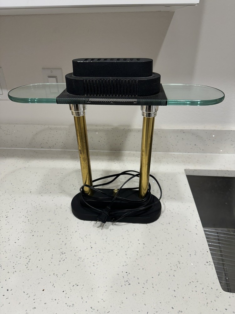 Vintage Robert Sonneman Desk Bankers Style Halogen Lamp Dimmable FOR PARTS ONLY