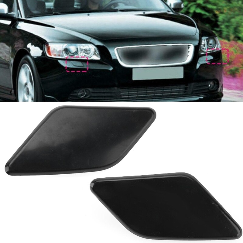 Left Right Headlight Washer Cover for 2008-2012 Volvo S40 V50 – OEM 39886397 39886377