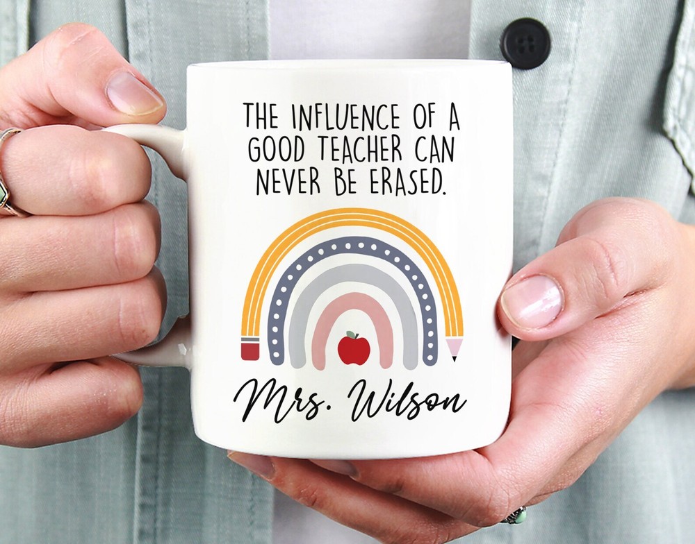 Inspiring Teacher Gift Mug - Personalized Never Forgotten Educator Present  