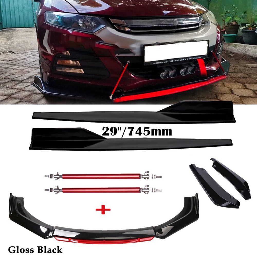 Front Bumper Lip Spoiler Splitter Rear Lip Side Skirt For Honda Insight