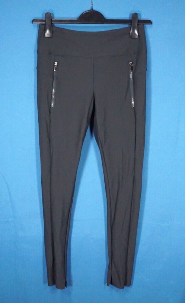 ATHLETA Stellar Cropped Yoga Leggings Dark Gray Mid-Rise Size S