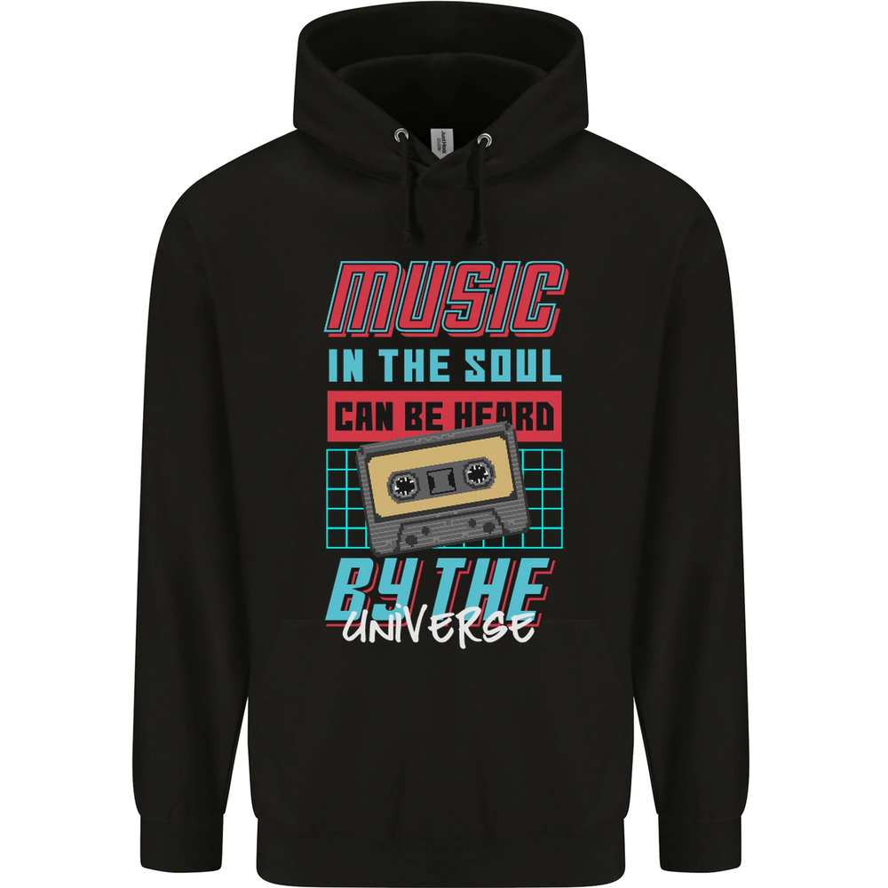 Music in the Soul Heard by the Universe Mens 80% Cotton Hoodie