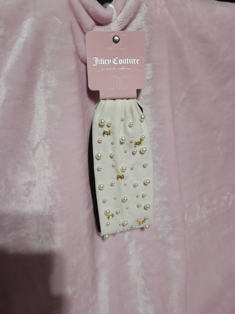Juicy Couture BNWT Headband in White Black Pearl Gold
