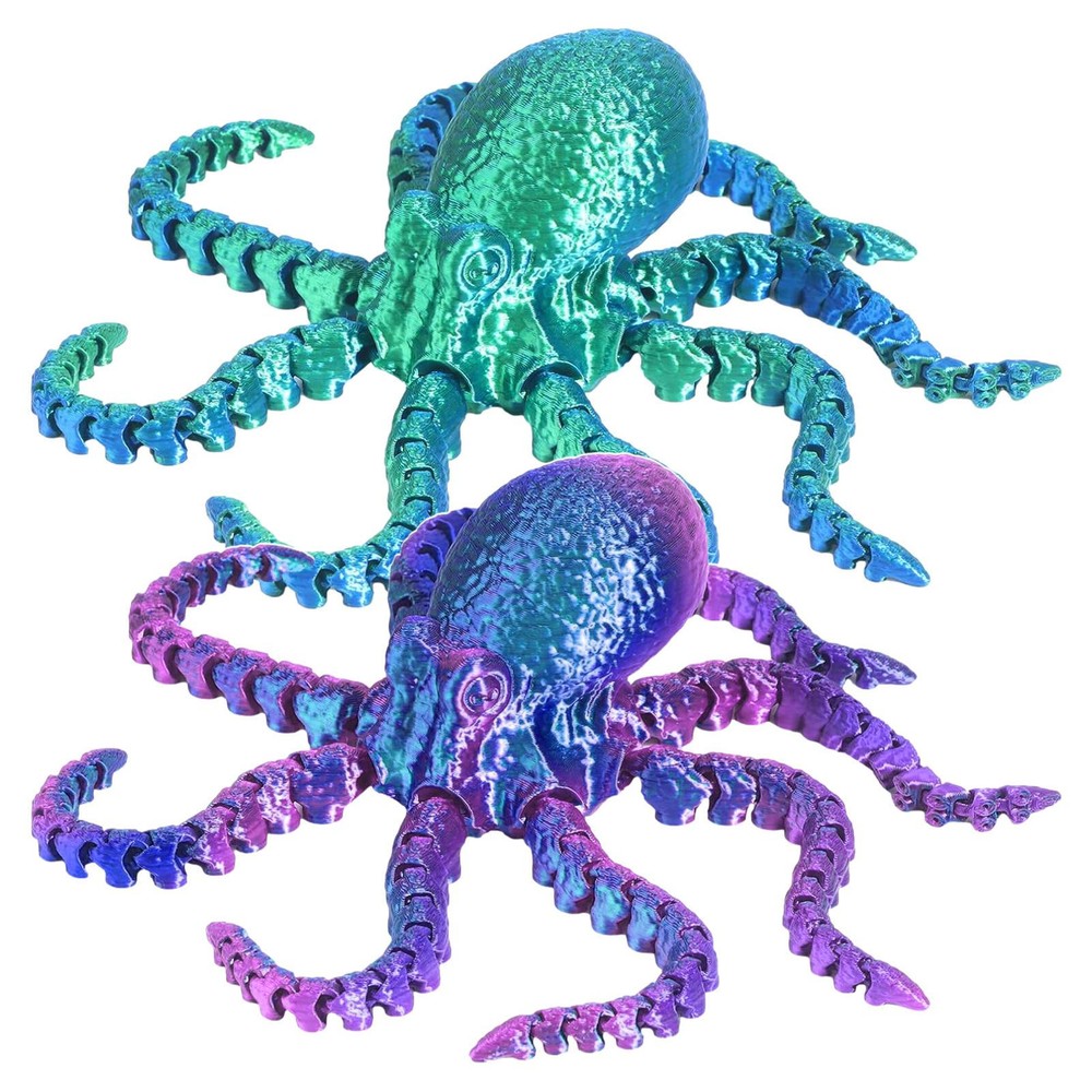 3D Print Articulated Octopus Toy Articulated Lifelike Collectible Figurine Toys