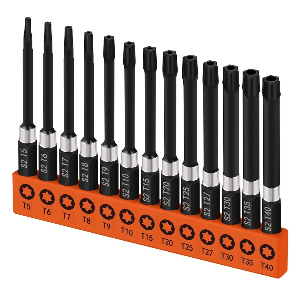 13-Piece Impact Security Torx Bit Set for 1/4