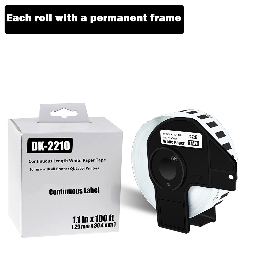 29mm x 30.48m Shipping Label Roll for Brother QL-810W DK-2210 1-1/7