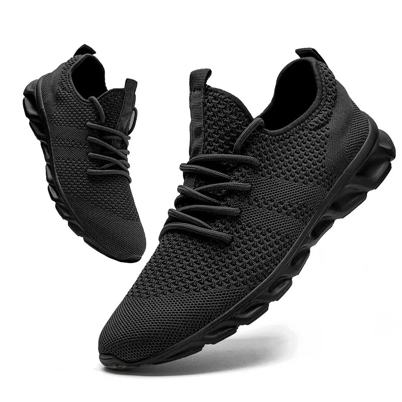 Zapatos Deportivos Informales Hombre Exteriores Malla Transpirable Negro Correr