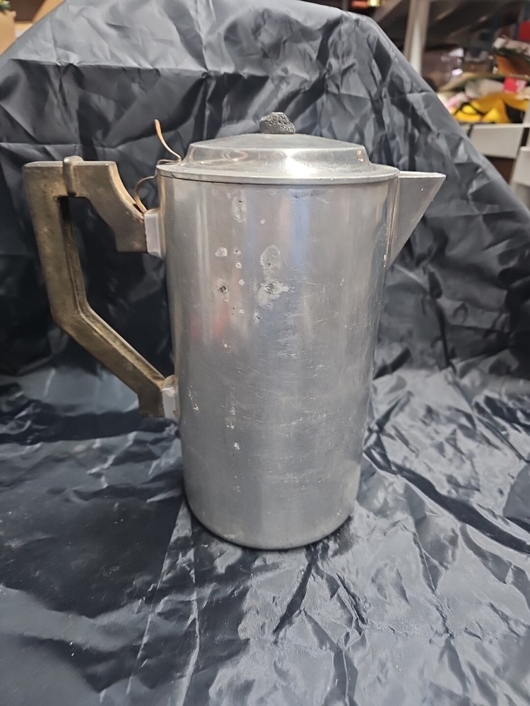 Miracle Maid Cookware Cast Aluminum Stove Top Coffee Pot Pitcher Vintage